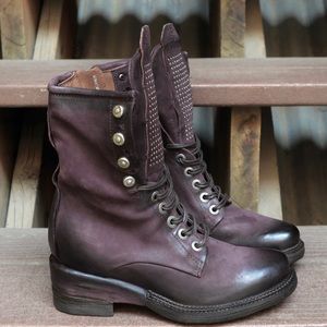 AS98 Eggplant Purple Combat Boots